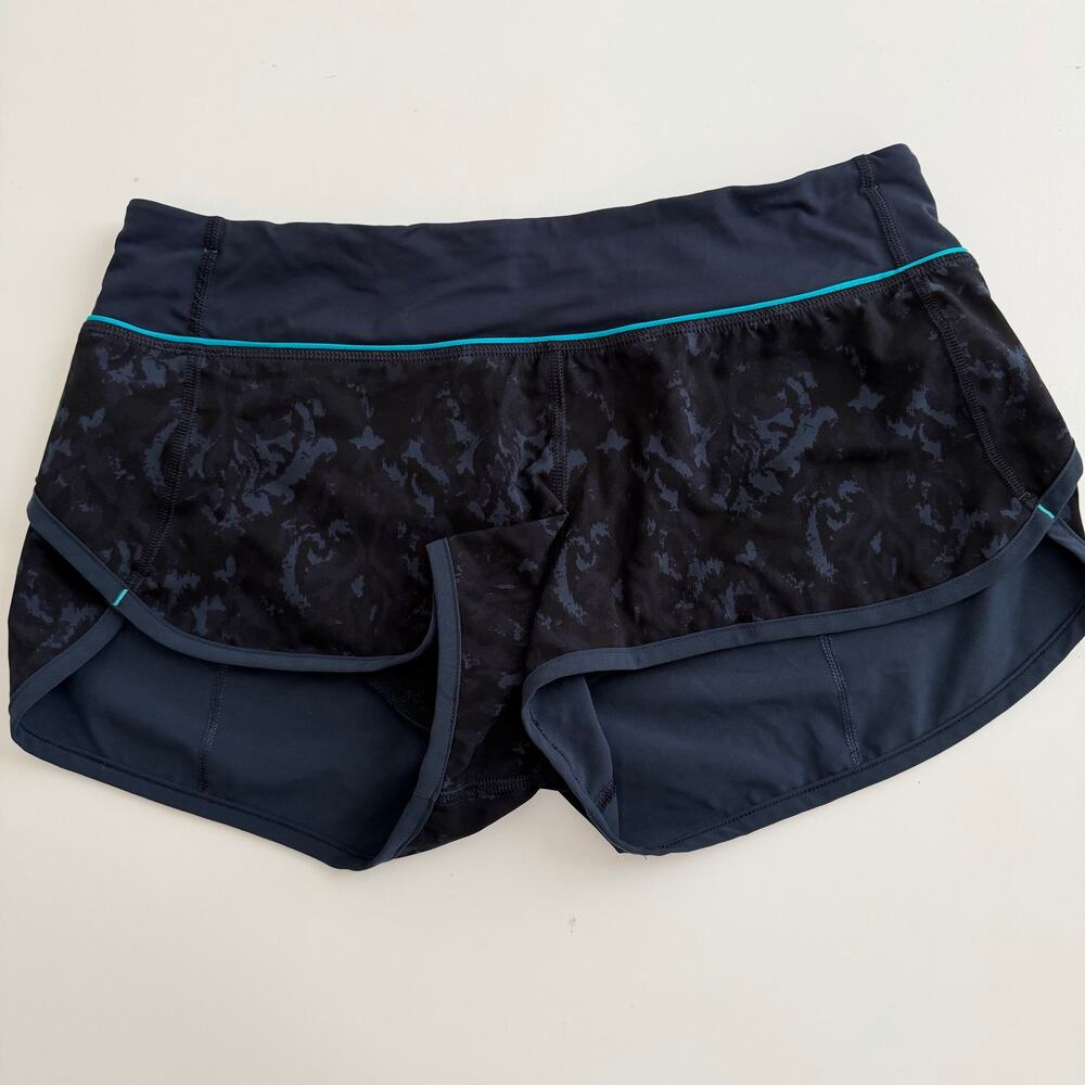 Lululemon Run Speed Short Beautiful Baroque Inkwell Surge navy blue